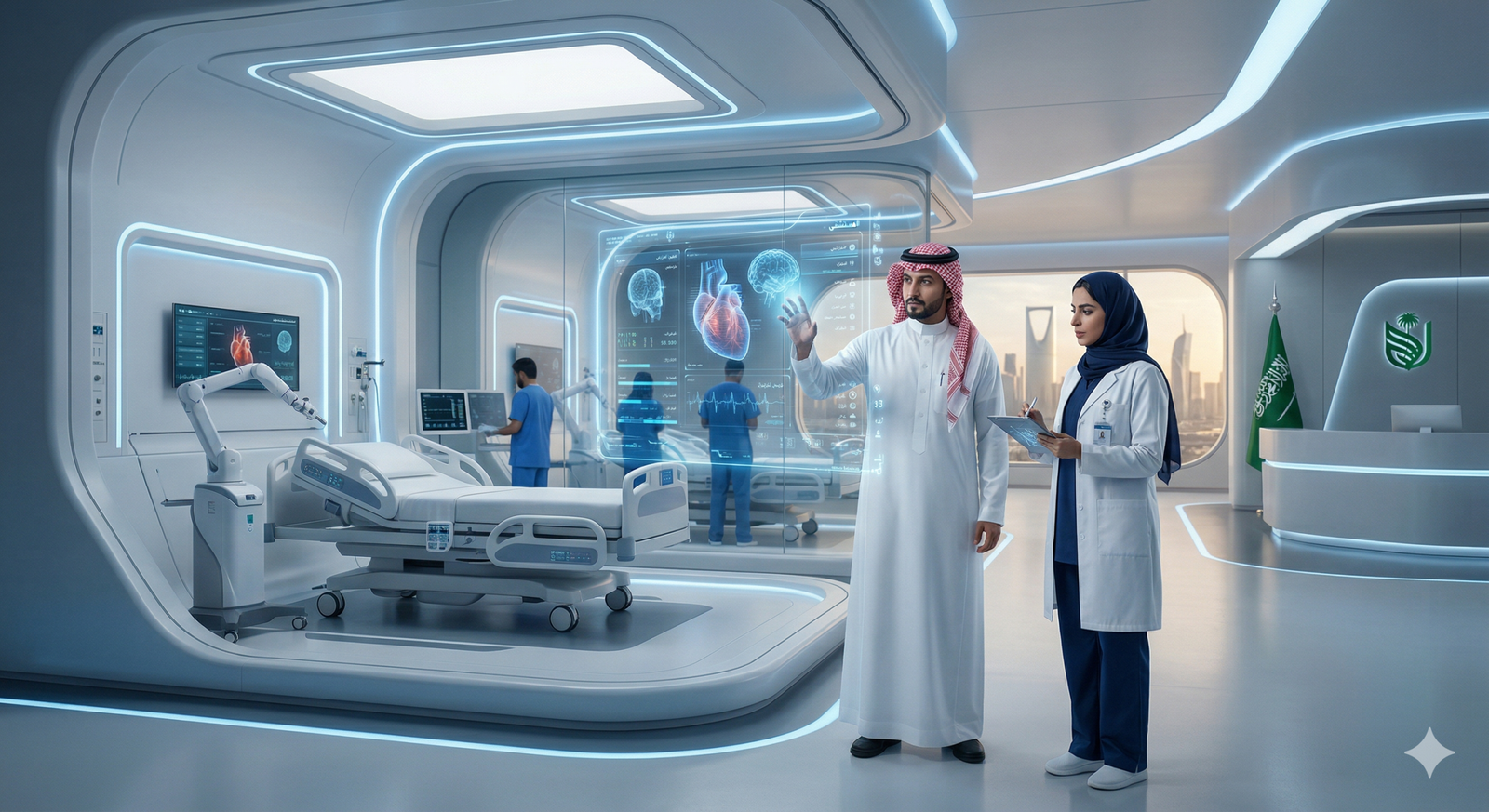 مستشفى سعودي حديث يستخدم تقنيات الذكاء الاصطناعي في التشخيص الطبي
